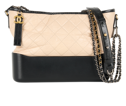 Medium Gabrielle, &pound;2,500, Handbags, Beige/Black, Leather, Front view